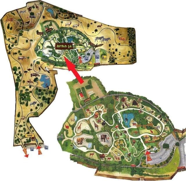Tel Aviv Zoo Park Karte