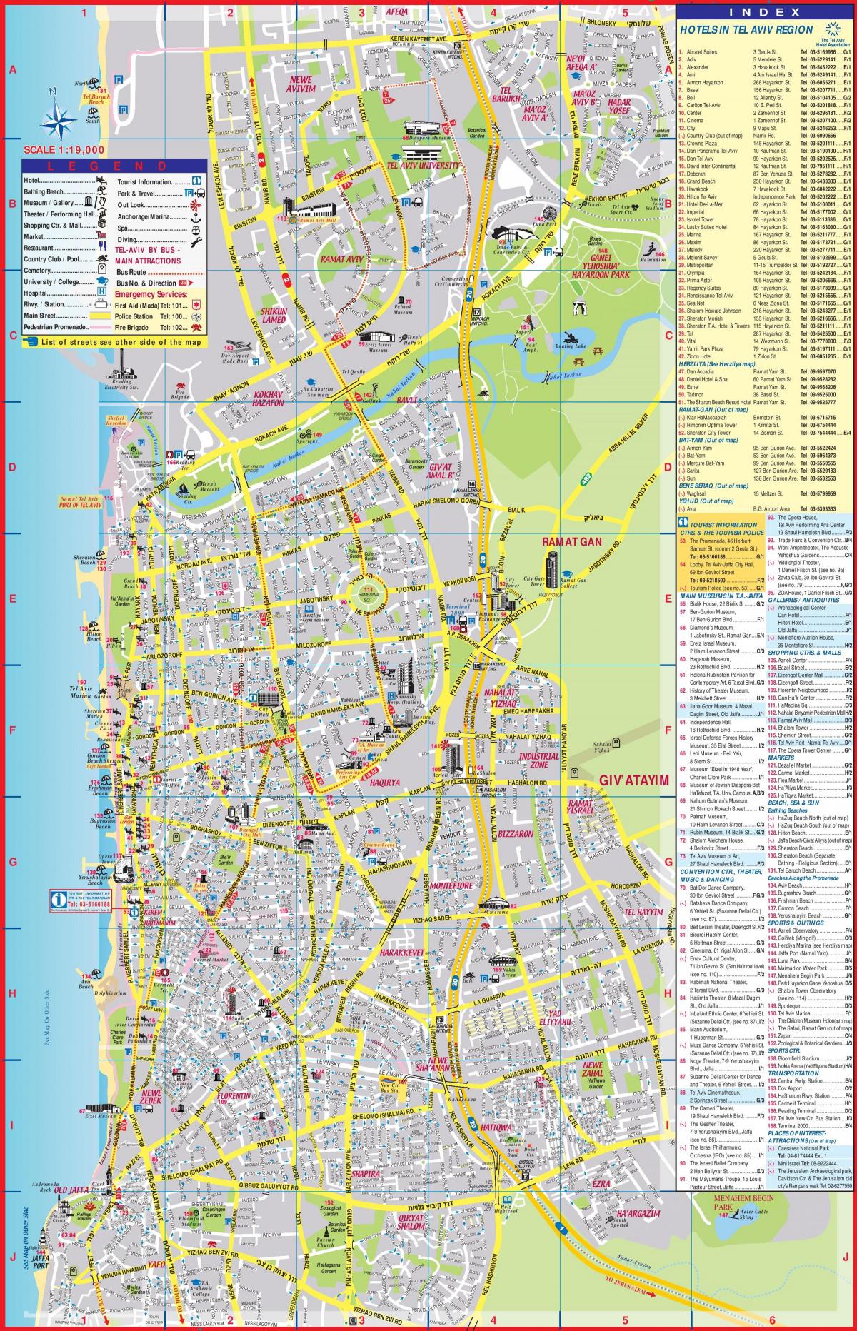 Stadtplan von Tel Aviv